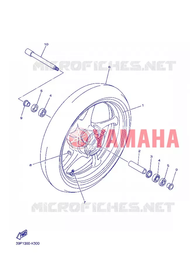 VOORWIEL Yamaha MOTO 800 2013 FAZER  FZ8-S