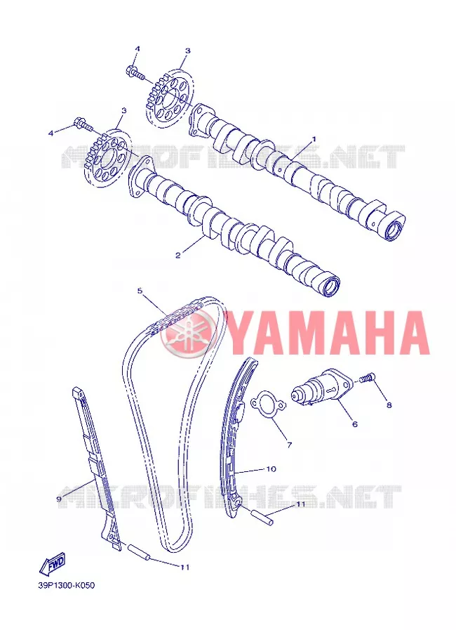 NOKKENAS / KETTING Yamaha MOTO 800 2013 FAZER ABS  FZ8-SA
