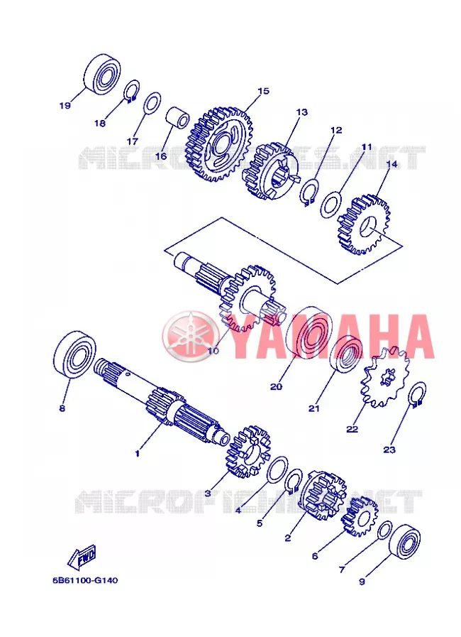 TRANSMISSIE Yamaha MOTO 110 2013 TTRE  TT-R110E