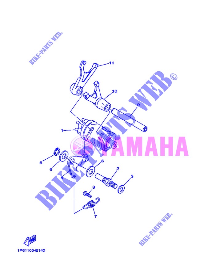 SCHAKELWALS voor Yamaha TTR 50 ELECTRIC START 2013