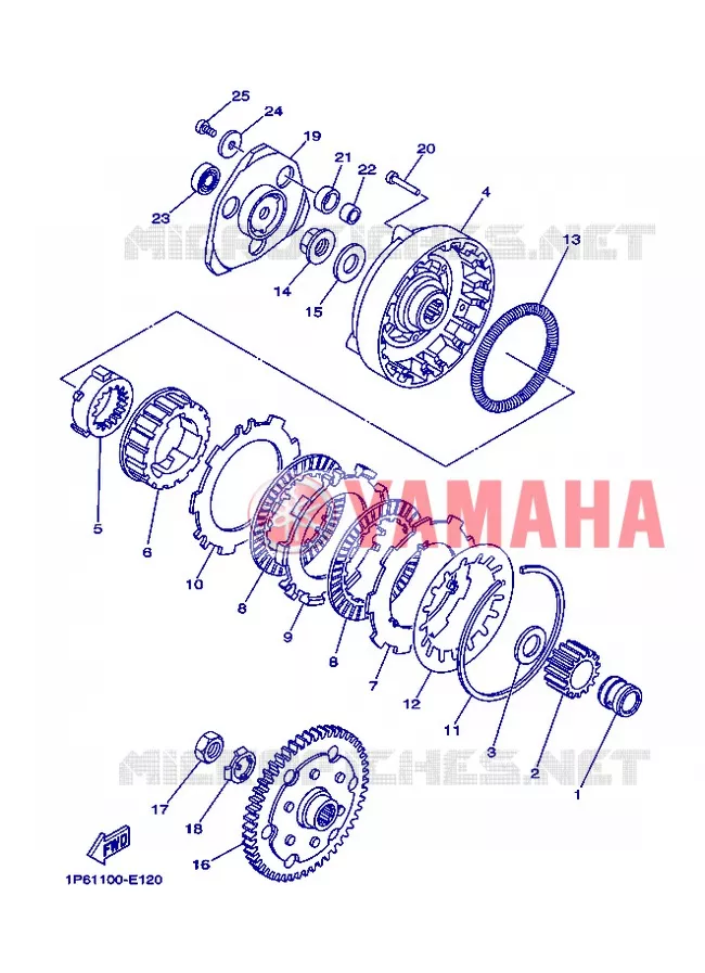 STARTMOTOR KOPPELINGS Yamaha MOTO 50 2013 TTR  TT-R50E