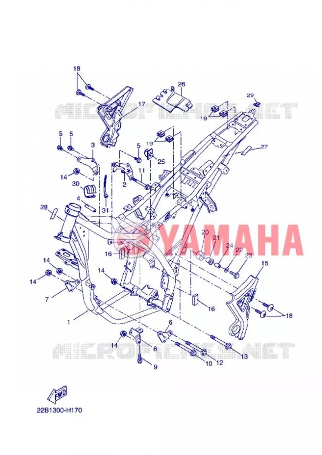 FRAME Yamaha MOTO 125 2013 WR-R  WR125R