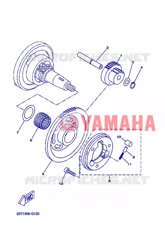 STARTMOTOR KOPPELINGS Yamaha MOTO 125 2013 WR-R  WR125R