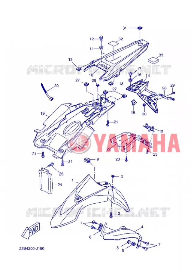 SPATBORD Yamaha MOTO 125 2013 WR-X  WR125X