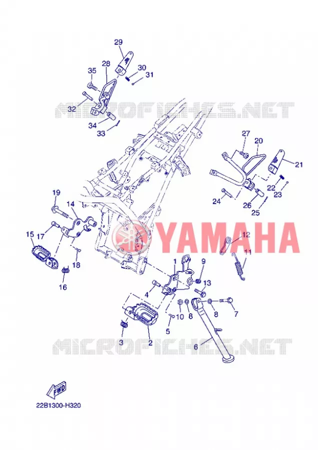 STANDAARD / VOETSTEUN Yamaha MOTO 125 2013 WR-X  WR125X