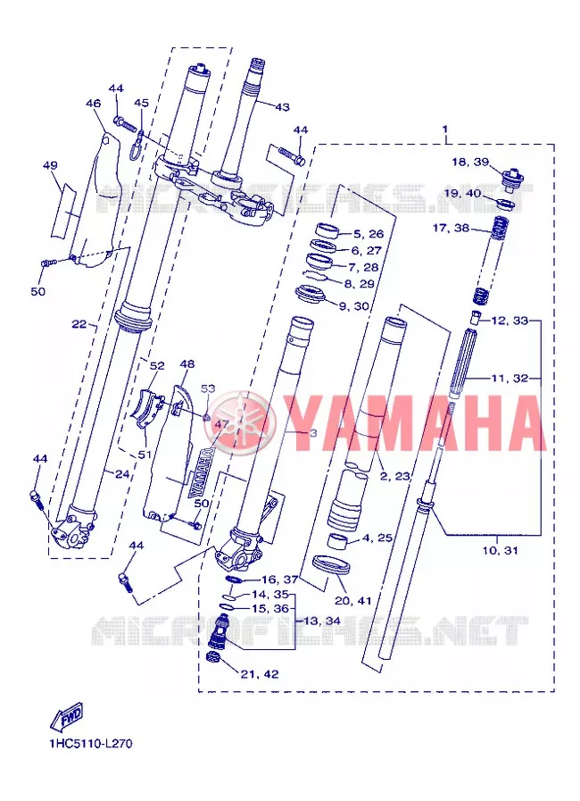 VOORVORK Yamaha MOTO 250 2013 WRF  WR250F