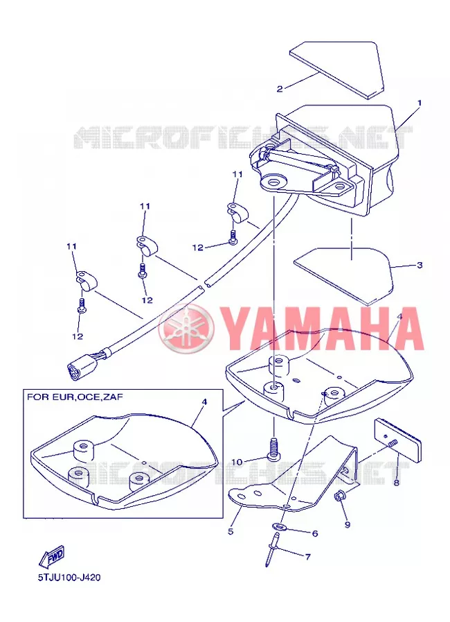 ACHTERLICHT Yamaha MOTO 250 2013 WRF  WR250F