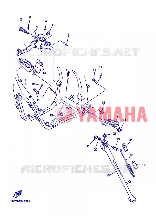 STANDAARD / VOETSTEUN Yamaha MOTO 250 2013 WRF  WR250F