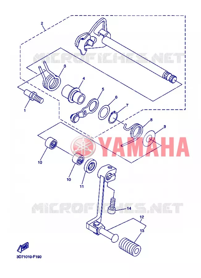 SCHAKEL STANG / PEDAAL Yamaha MOTO 250 2013 WR-R  WR250R