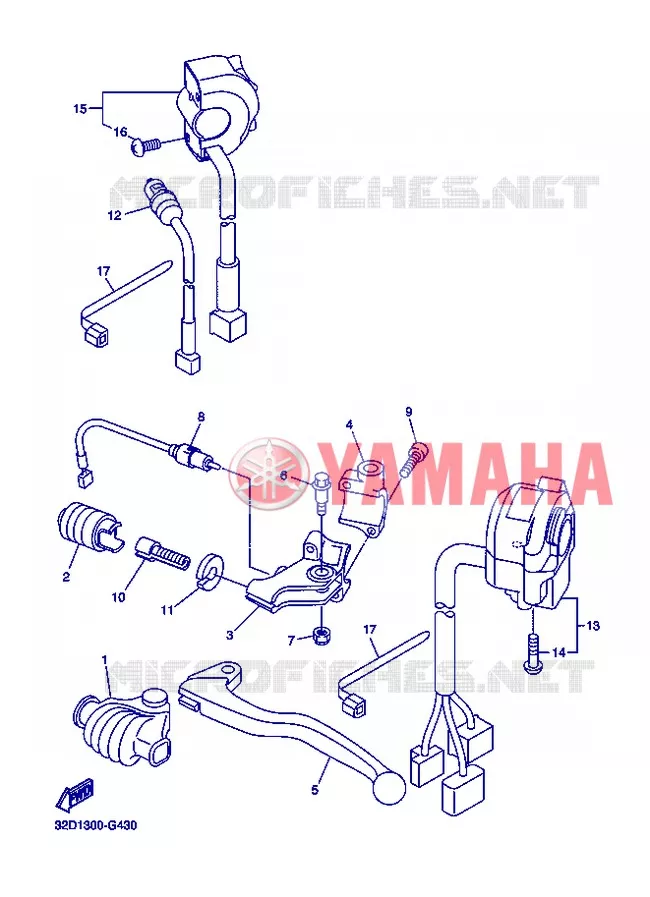 STUURSCHAKELAAR / HEVEL Yamaha MOTO 250 2013 WR-R  WR250R