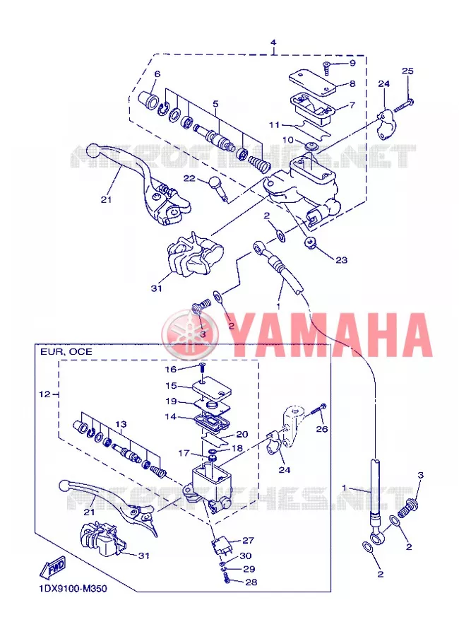 REMPOMP VOOR Yamaha MOTO 450 2013 WRF  WR450F