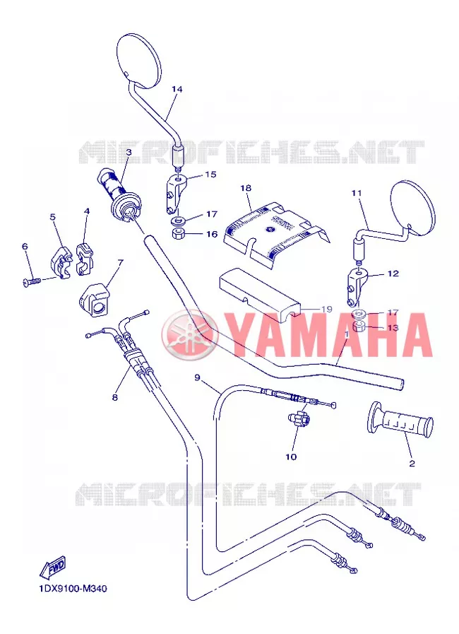 STUUR / KABEL Yamaha MOTO 450 2013 WRF  WR450F