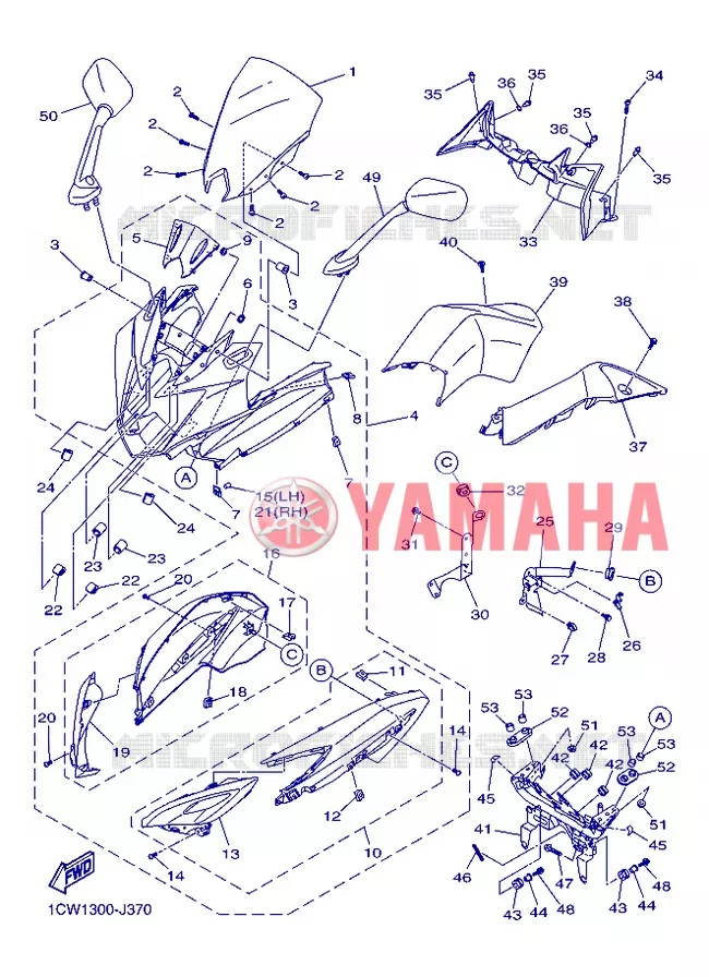 KAP 1 Yamaha MOTO 600 2013 XJ6  XJ6F