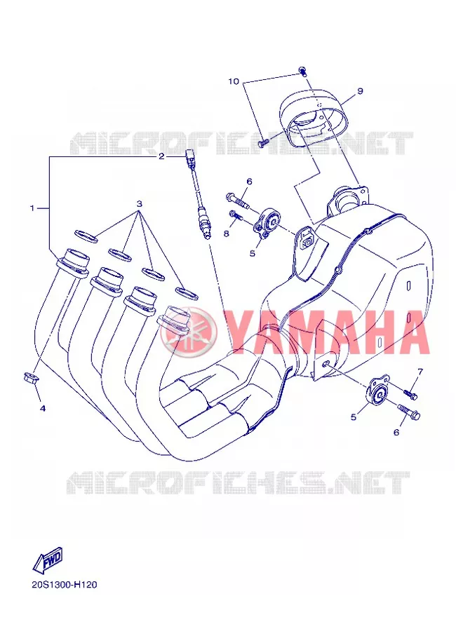 UITLAAT Yamaha MOTO 600 2013 XJ6  XJ6F