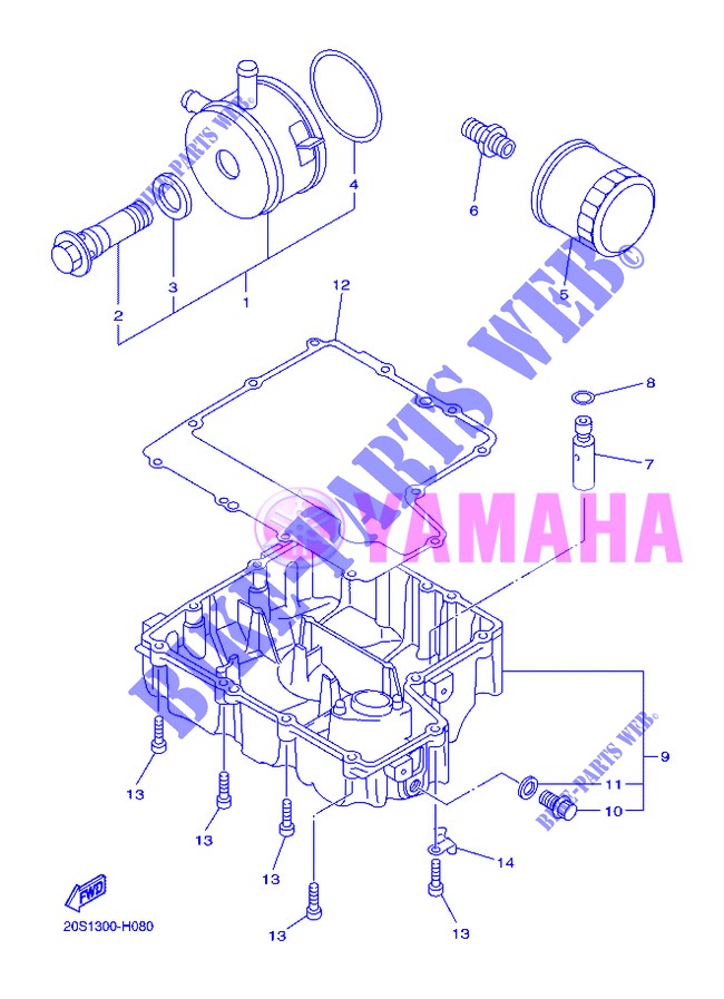 OLIEFILTER voor Yamaha DIVERSION 600 F ABS 2013