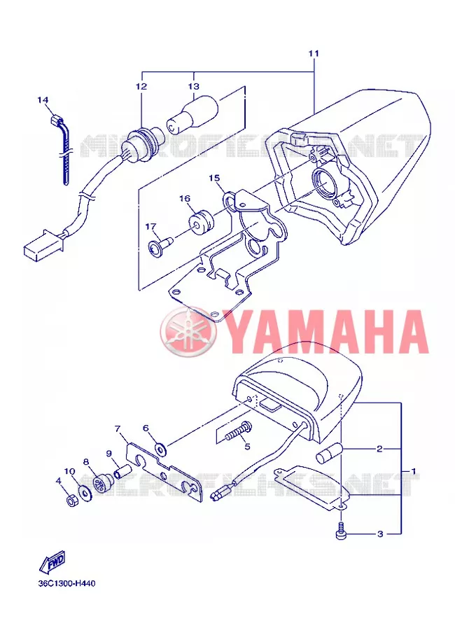 ACHTERLICHT Yamaha MOTO 600 2013 XJ6  XJ6N