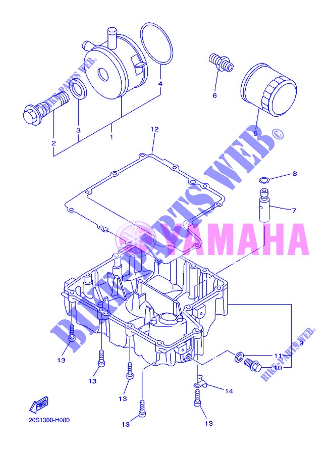OLIEFILTER voor Yamaha XJ6N 2013
