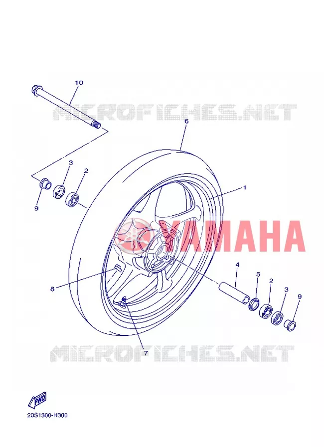 VOORWIEL Yamaha MOTO 600 2013 XJ6  XJ6N