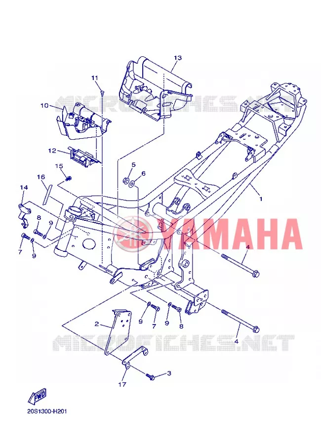 FRAME Yamaha MOTO 600 2013 XJ6  XJ6N
