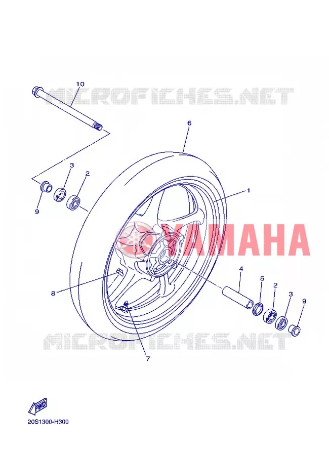 VOORWIEL Yamaha MOTO 600 2013 XJ6  XJ6N