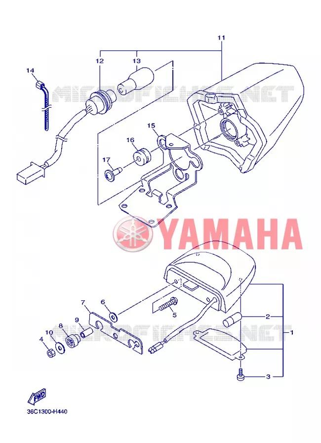 ACHTERLICHT Yamaha MOTO 600 2013 XJ6  XJ6N