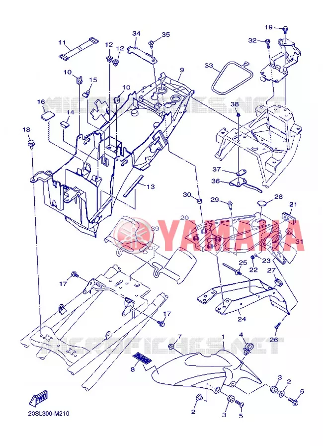 SPATBORD Yamaha MOTO 600 2013 XJ6  XJ6N