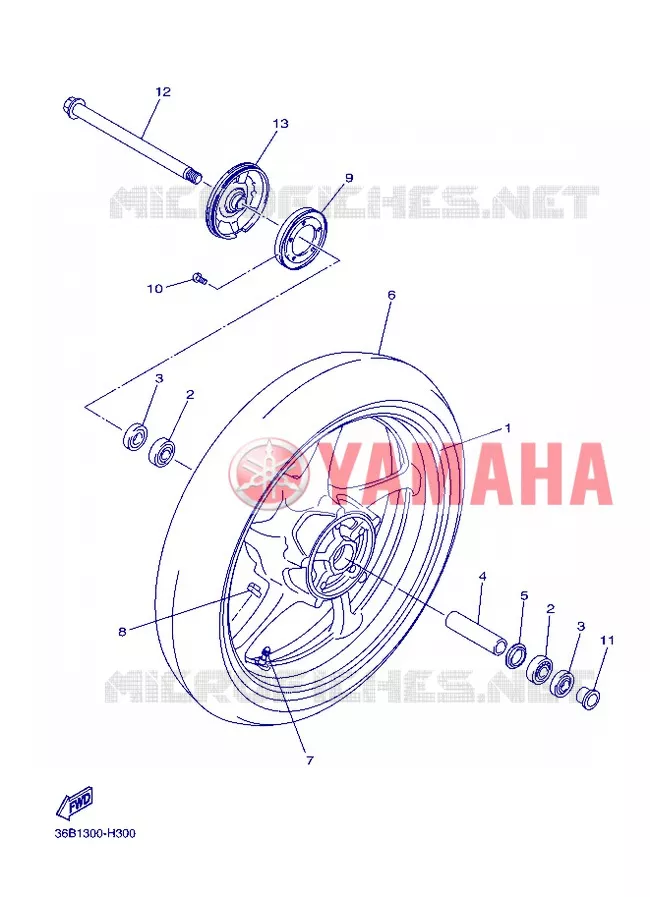 VOORWIEL Yamaha MOTO 600 2013 XJ6 ABS  XJ6NA