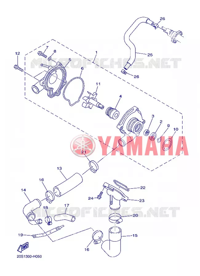 WATERPOMP / SLANGEN Yamaha MOTO 600 2013 XJ6 ABS  XJ6NA