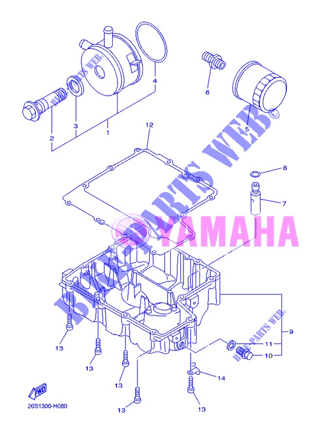 OLIEFILTER voor Yamaha XJ6NA 2013