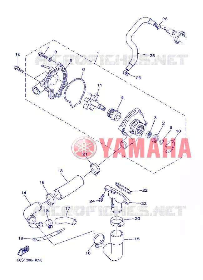 WATERPOMP / SLANGEN Yamaha MOTO 600 2013 XJ6 ABS  XJ6NA