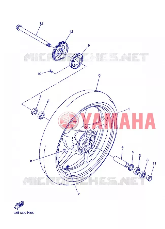VOORWIEL Yamaha MOTO 600 2013 XJ6 ABS  XJ6NA