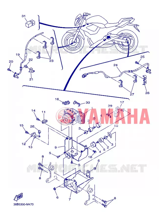 ELECTRISCH 3 Yamaha MOTO 600 2013 XJ6 ABS  XJ6NA