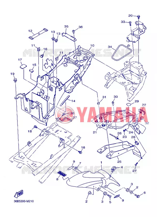 SPATBORD Yamaha MOTO 600 2013 XJ6 ABS  XJ6NA
