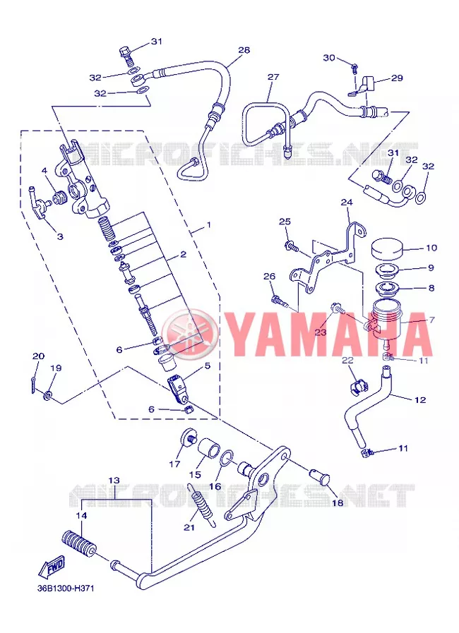 REMPOMP ACHTER Yamaha MOTO 600 2013 XJ6 ABS  XJ6NA