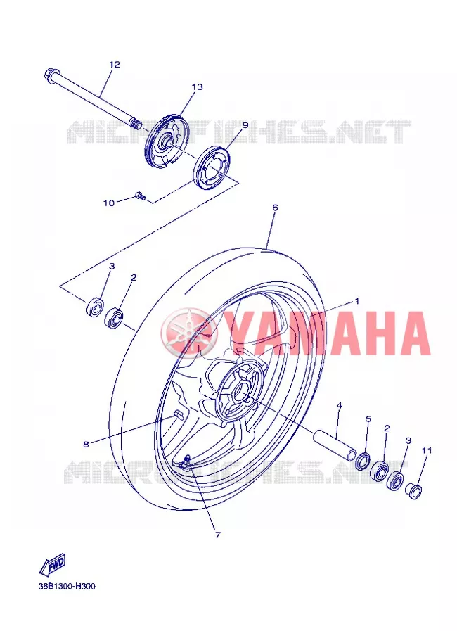 VOORWIEL Yamaha MOTO 600 2013 XJ6 ABS  XJ6NA
