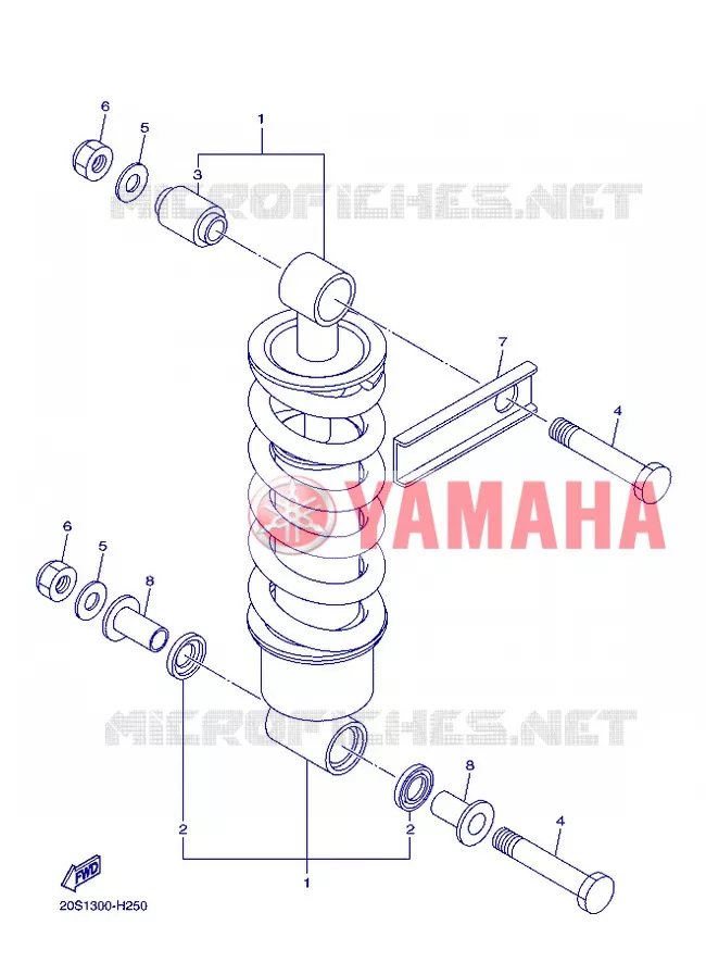 ACHTER SCHOKBREKER Yamaha MOTO 600 2013 XJ6 ABS  XJ6NA