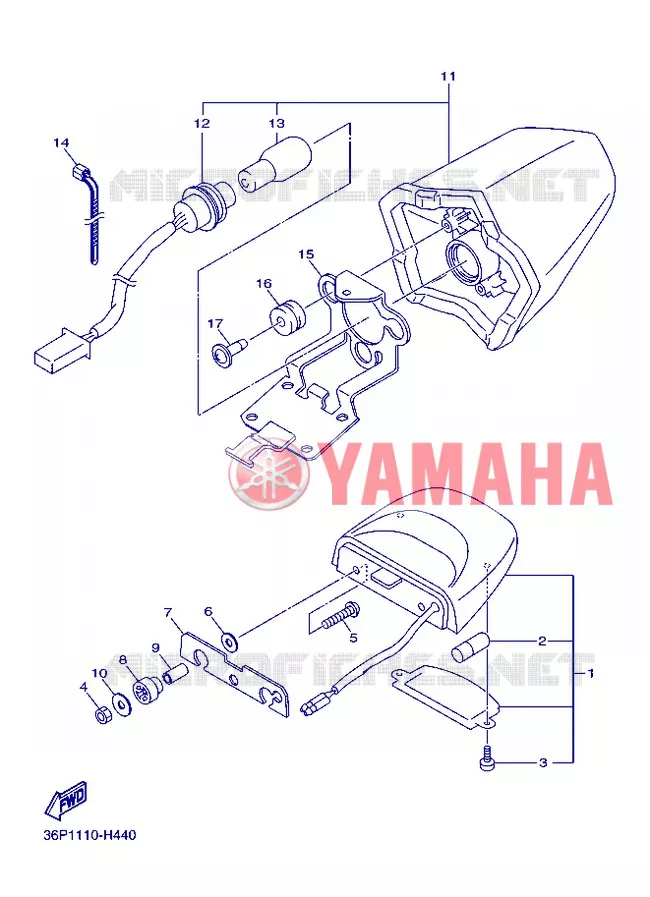 ACHTERLICHT Yamaha MOTO 600 2013 XJ6 ABS  XJ6NA