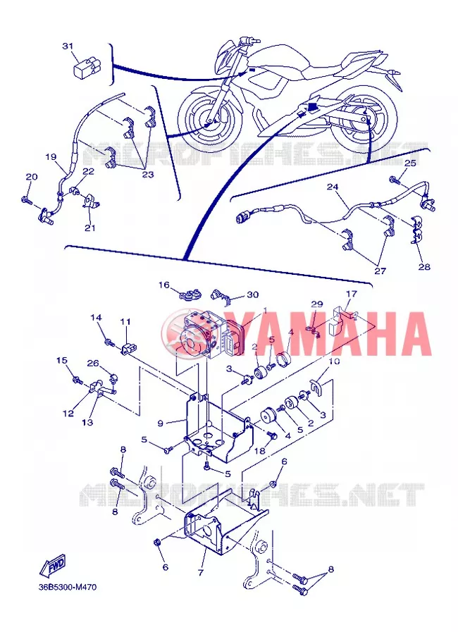 ELECTRISCH 3 Yamaha MOTO 600 2013 XJ6 ABS  XJ6NA