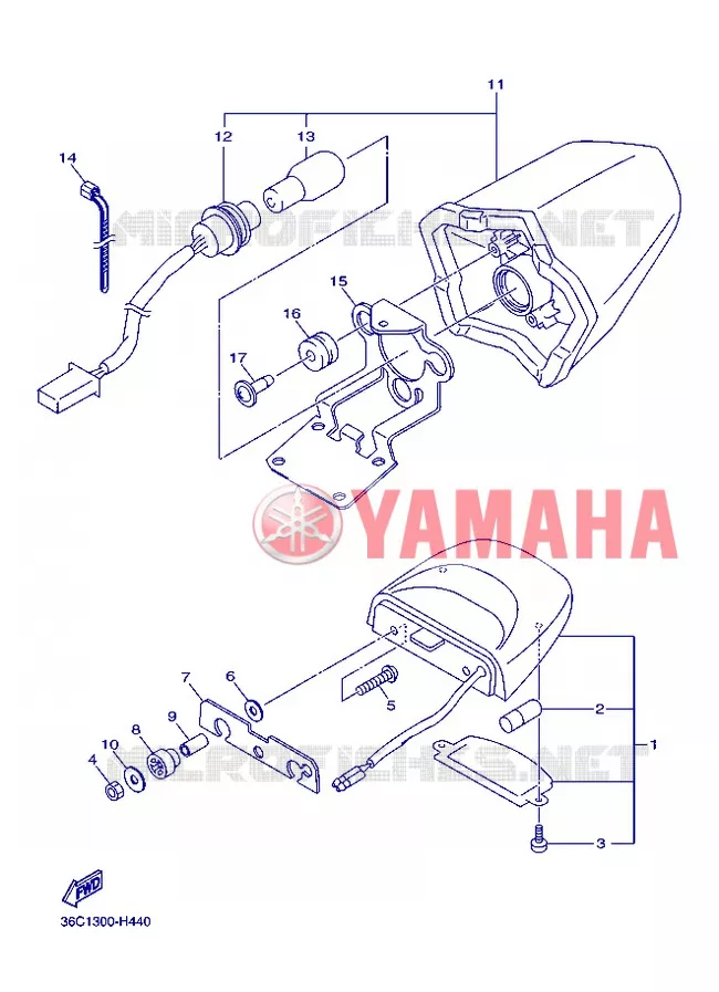 ACHTERLICHT Yamaha MOTO 600 2013 XJ6  XJ6S