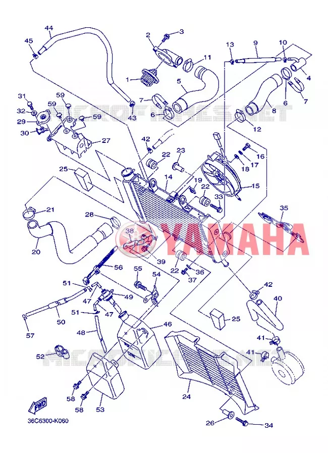 RADIATEUR / SLANG Yamaha MOTO 600 2013 XJ6  XJ6S