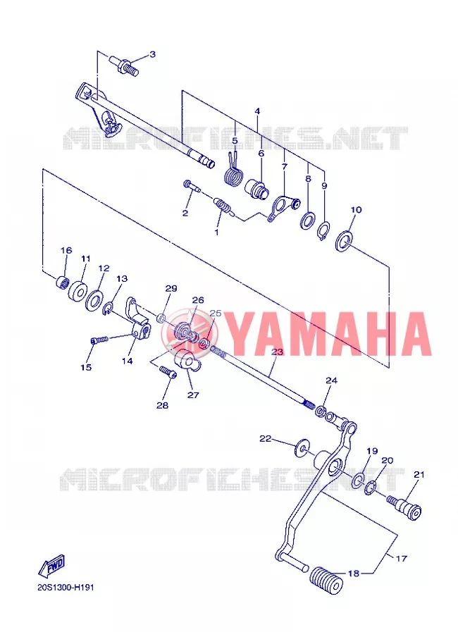 SCHAKEL STANG / PEDAAL Yamaha MOTO 600 2013 XJ6  XJ6S