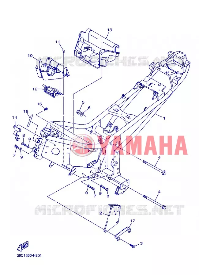 FRAME Yamaha MOTO 600 2013 XJ6  XJ6SA