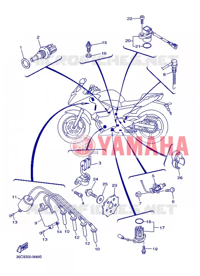 ELECTRISCH 1 Yamaha MOTO 600 2013 XJ6  XJ6SA