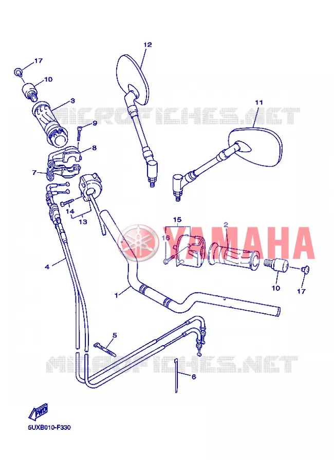 STUUR / KABEL Yamaha MOTO 1300 2013 XJR  XJR1300