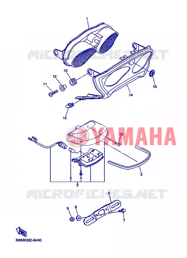 ACHTERLICHT Yamaha MOTO 1300 2013 XJR  XJR1300