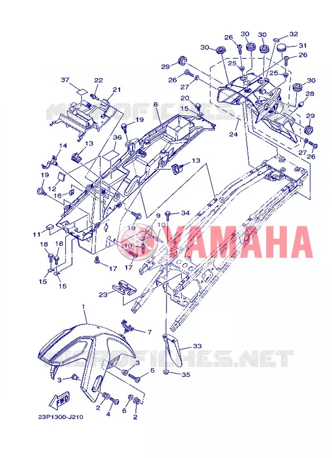 SPATBORD Yamaha MOTO 1200 2013 XTZ SUPER TENERE  XT1200Z