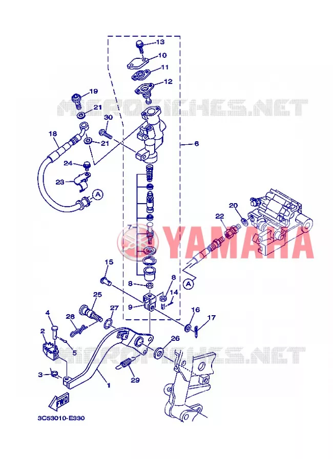 REMPOMP ACHTER Yamaha MOTO 250 2013 XT  XT250