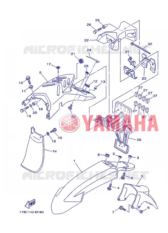 SPATBORD Yamaha MOTO 250 2013 XT  XT250