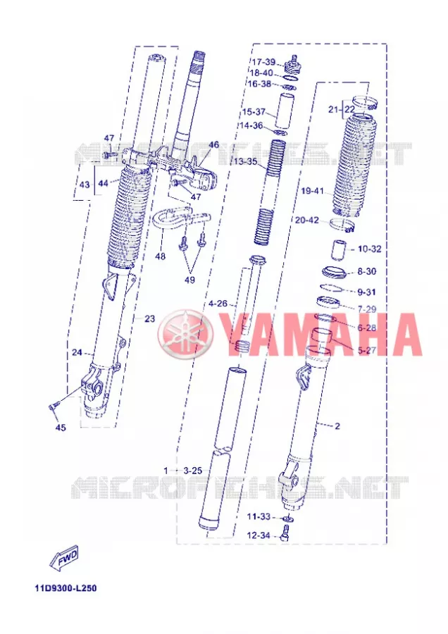 VOORVORK Yamaha MOTO 660 2013 XTZ TENERE  XT660Z