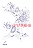 ACHTERWIEL voor Yamaha XT660ZA 2013